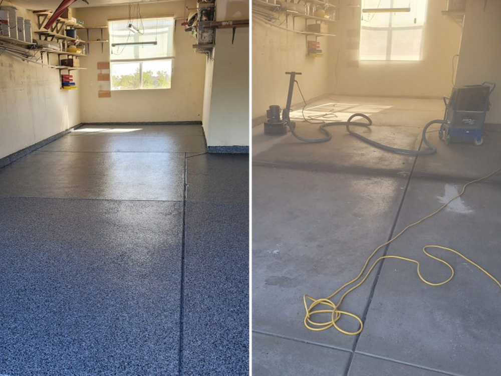 NuWave Garages specializes in providing a new residential epoxy floor quickly!